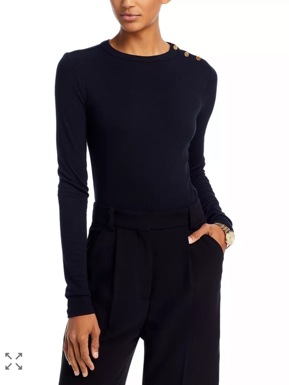 Frame
Rib Button Crewneck Tee